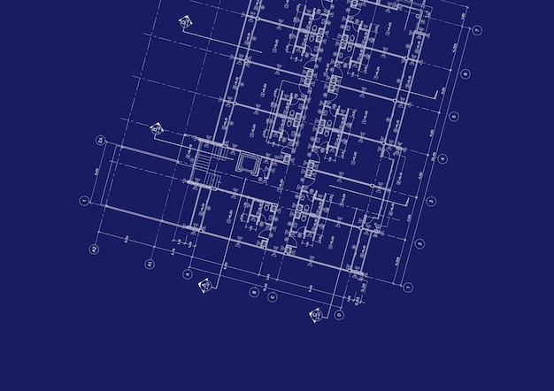 Floor plan designed building on the drawing