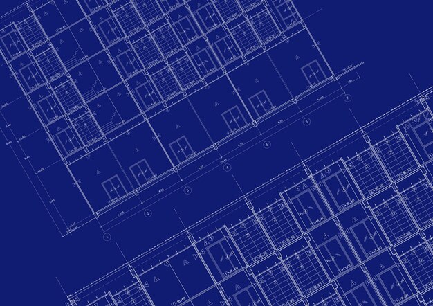 Photo floor plan designed building on the drawing