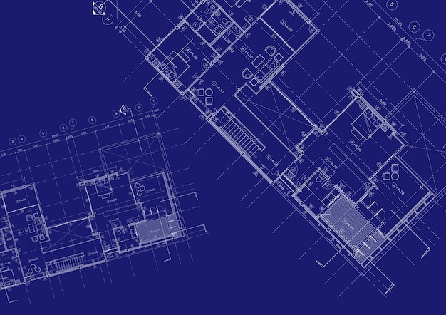 平面図は、図面上に建物を設計しました