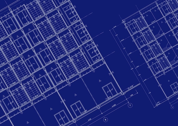 平面図は、図面上に建物を設計しました