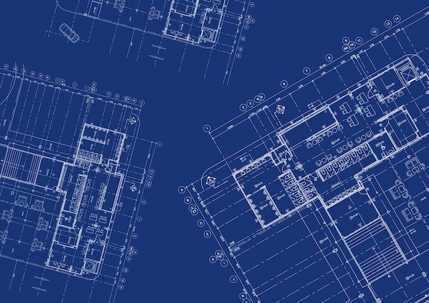 Floor plan designed building on the drawing