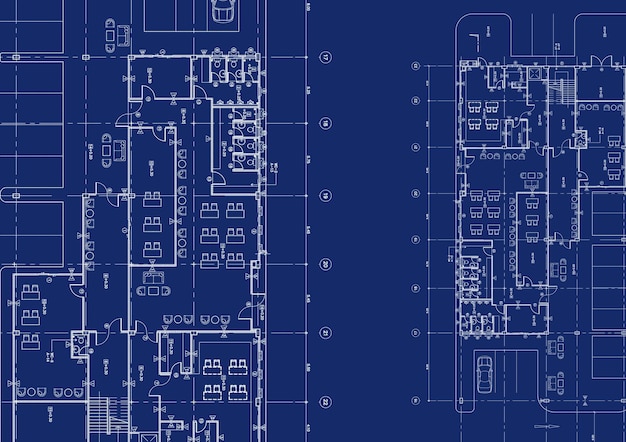 Floor plan designed building on the drawing