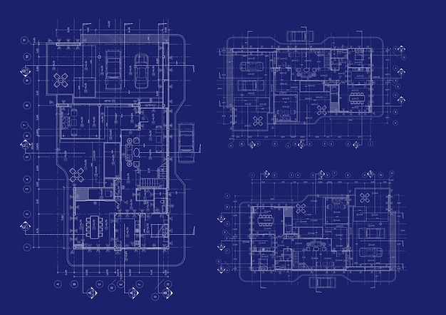 平面図は、図面上に建物を設計しました