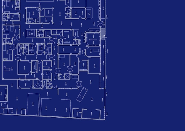 Pianta progettata edificio sul disegno