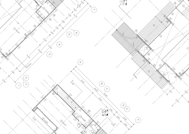 平面図は、図面上に建物を設計しました