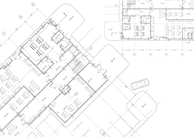 写真 平面図は、図面上に建物を設計しました