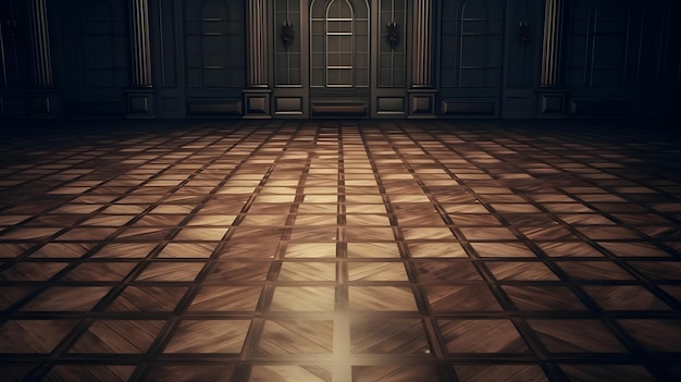 방의 바닥은 예술가에 의해 만들어집니다.