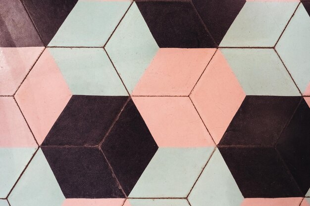 Photo floor texture background with hexagonal shapes in vintage style