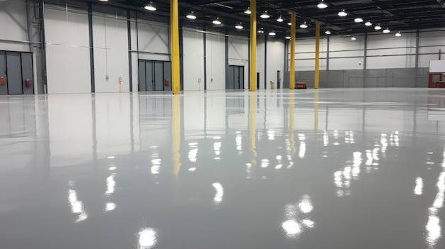 floor with selfleveling epoxy resin in industrial