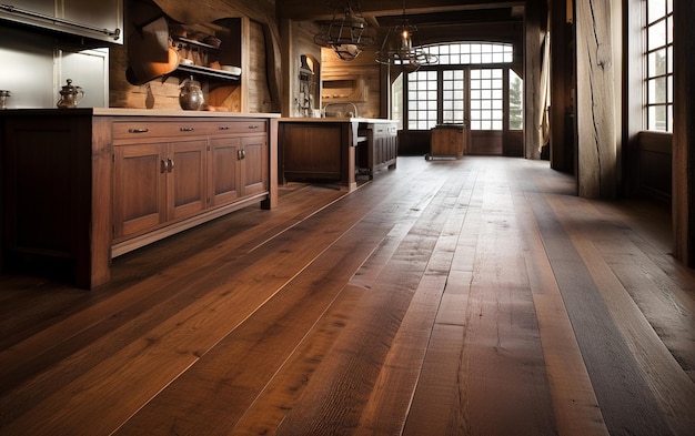Flooring Beauty Rustic Charm in Wide Plank Wooden Floors
