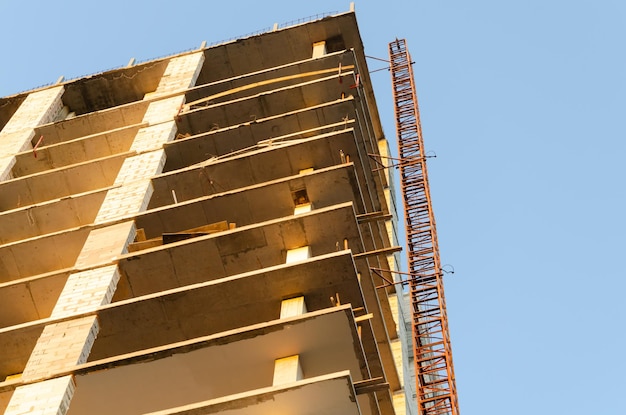 Floors of an unfinished residential building.