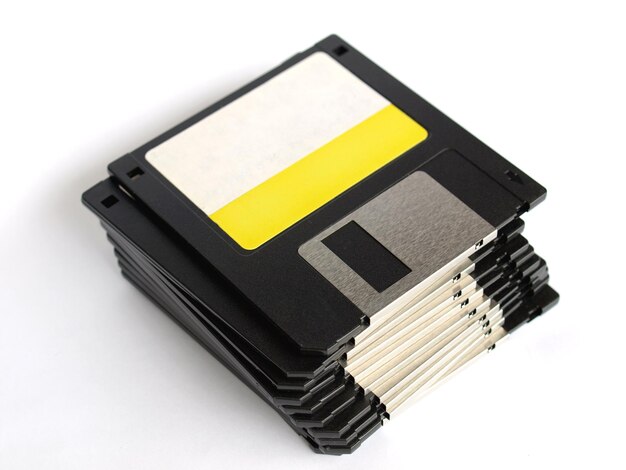 Floppy disks pile