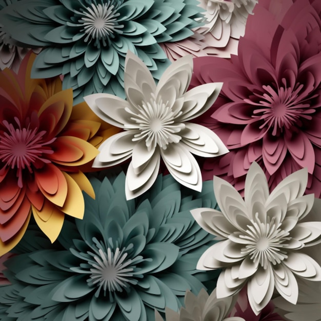 Floral 3D Effect Background Graphic 5