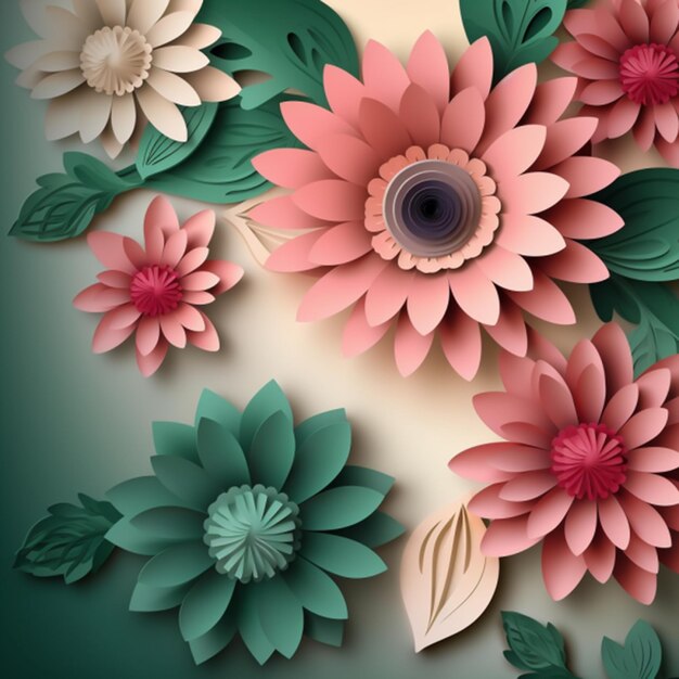 Floral 3D Effect Background Graphic 9