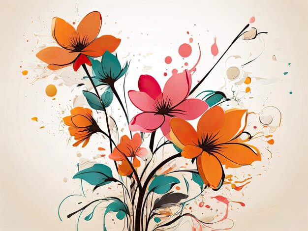 floral abstract background illustration