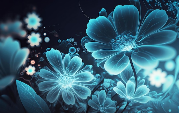 Premium AI Image | Floral Abstract Background