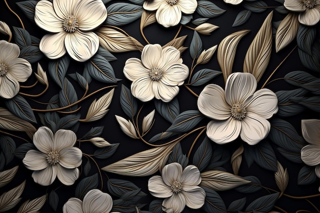 Floral abstract ornamental background