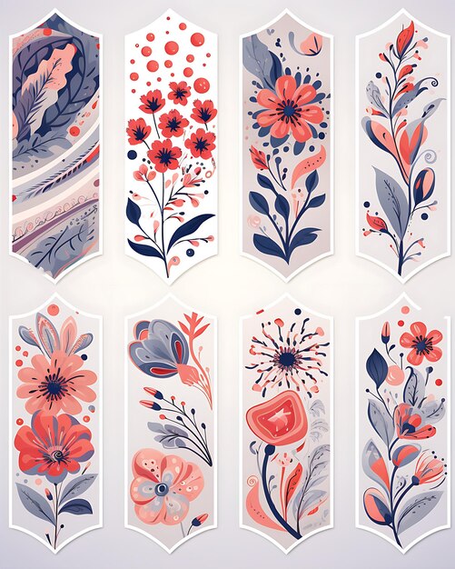 Photo floral abstract pattern banner card vector