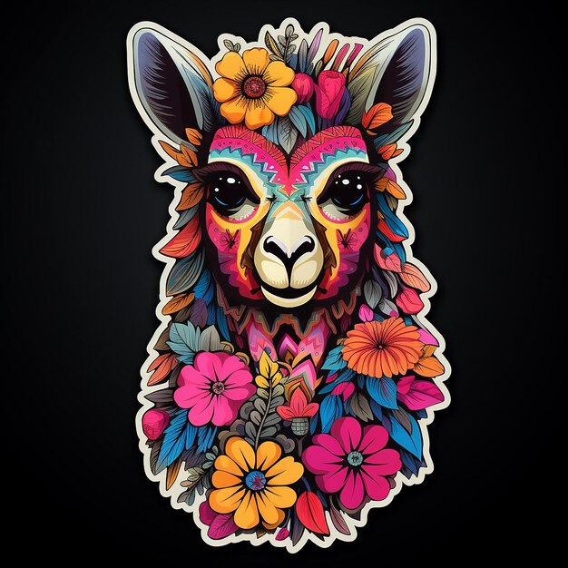 floral Animals die cut sticker