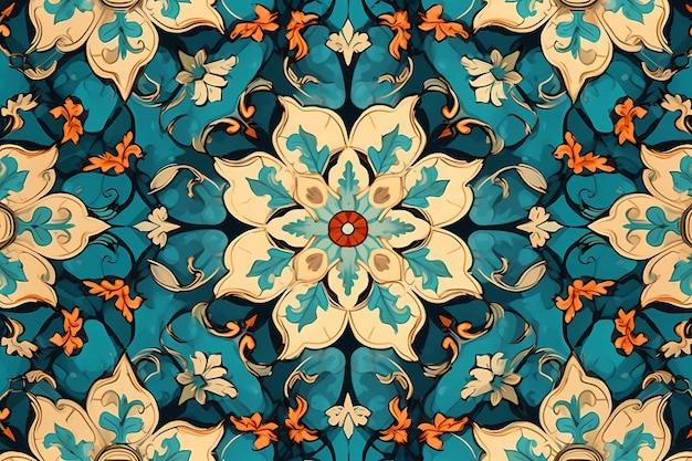 floral arabesque pattern