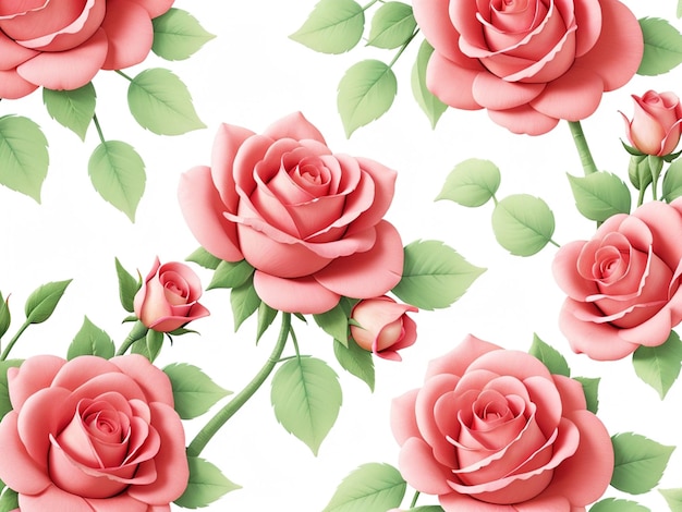 Floral Arrangement Dandelion Blooming Rose Design Background