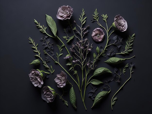 floral arrangement top view