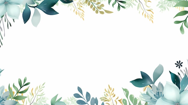 Photo floral background border template background