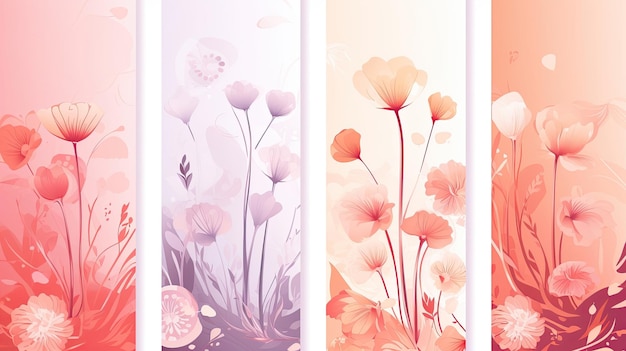 Floral background for feminine touch