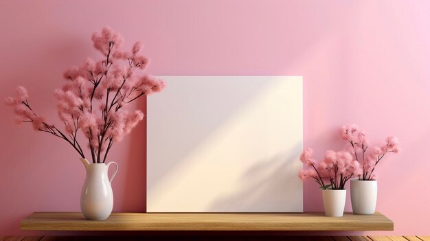 Premium AI Image | Floral background mockup