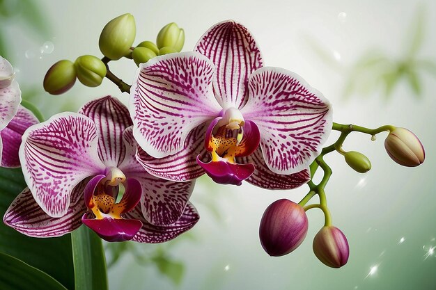 Floral background of tropical orchids