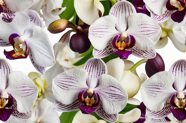 Цветочный фон тропических орхидей