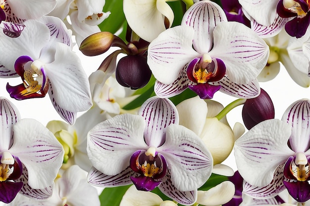 Floral background of tropical orchids