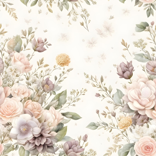 A floral background with a bouquet of flowers.