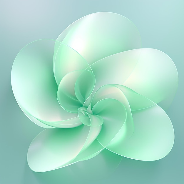 Floral background with empty space green flowers isolated background Ai generated