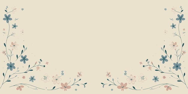 Floral background with flowers abstract spring floral decorative wallpaper Vector illustration