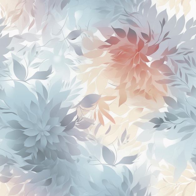 A floral background with flowers and leaves.