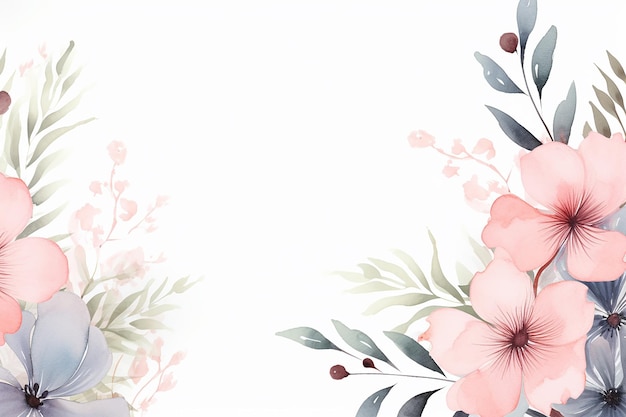 Floral Background with Flowers in the Style