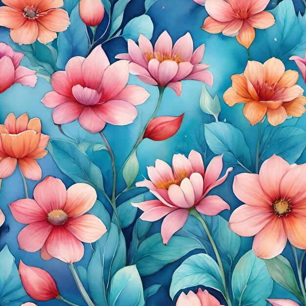 A floral background with pink flowers