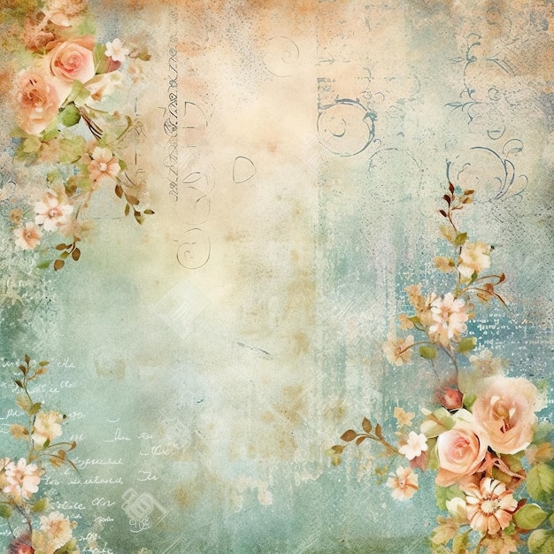 A floral background with roses and the words " love " on it.