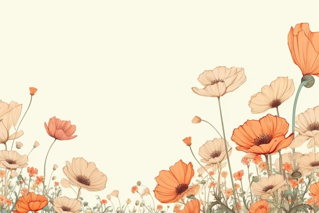 Floral background with space on right