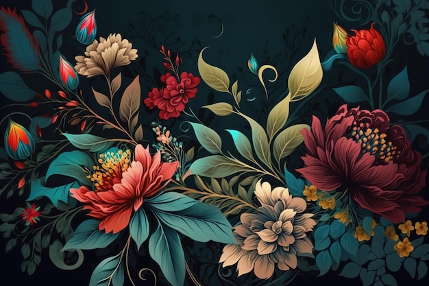 Floral backgroundbeautiful print for your decor and design