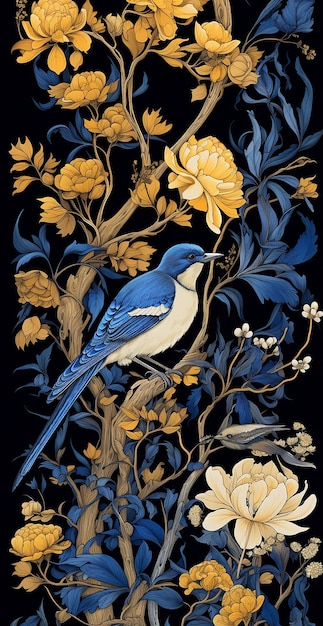 Floral Bird Illustration