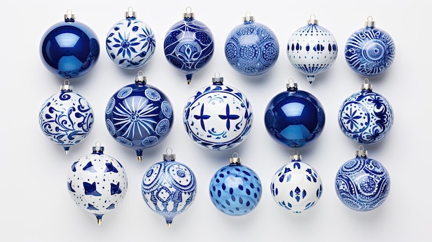 Photo floral blue ornament