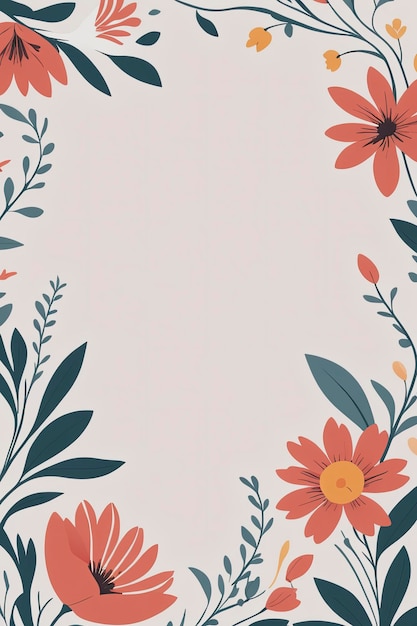 floral border frame design