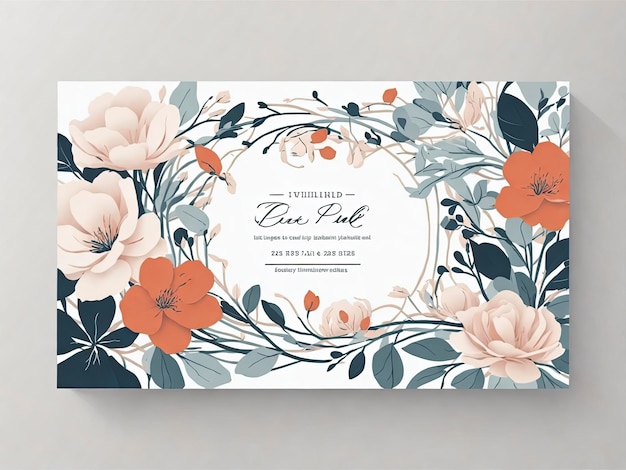 Photo floral border frame design