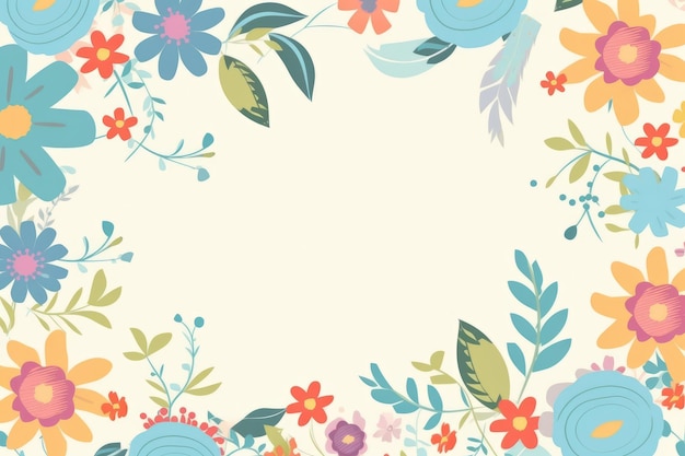 A floral border with flowers.