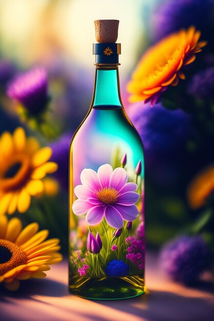 Цветочная бутылка