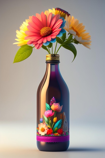 Floral bottle