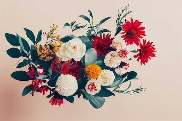 Floral bouquet composition background