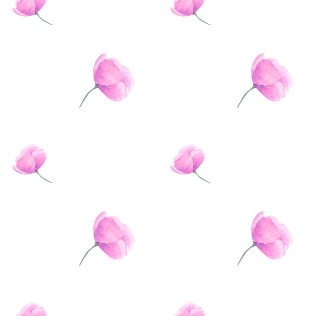 小さな花と葉を持つフローラル ブーケ watecolor シームレス パターン